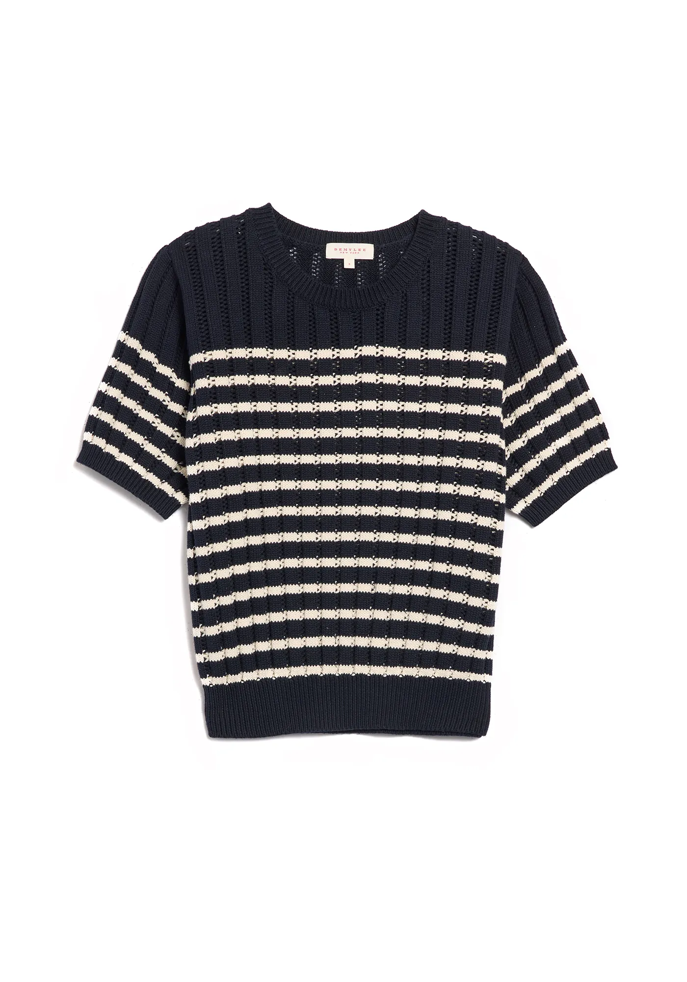 Ikuya Stripe Top - Navy / Natural sold by DEMYLEE