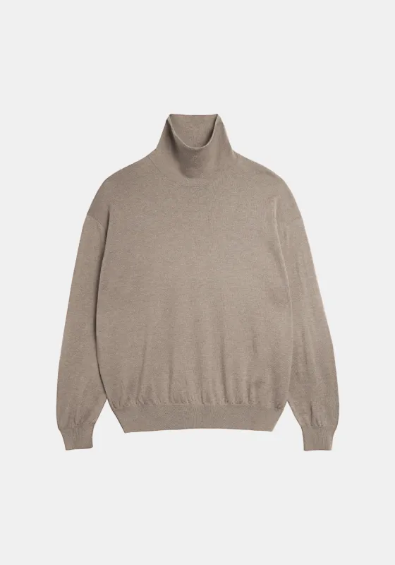 Amal Turtleneck Top - Wheat sold by DEMYLEE