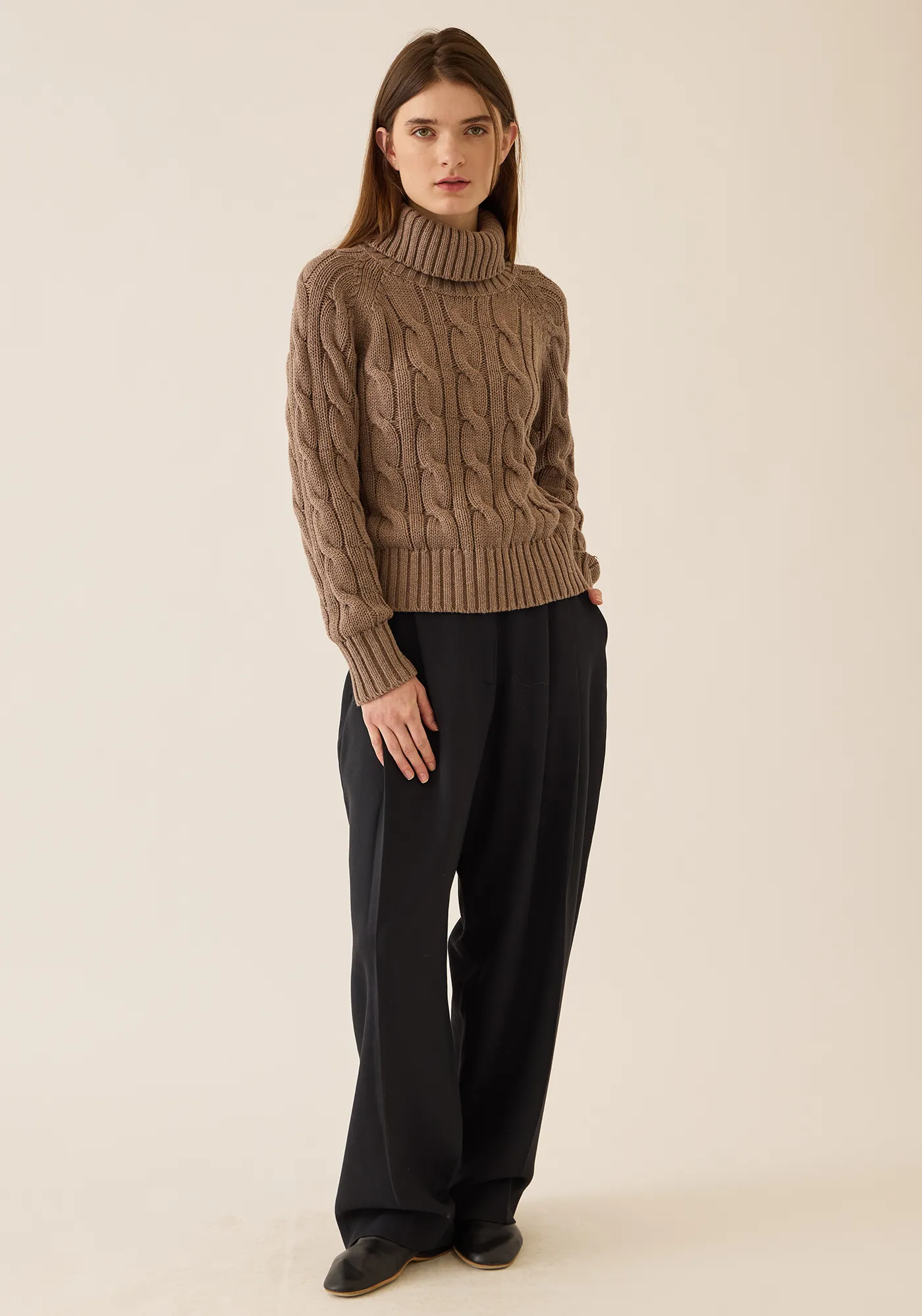 Elsie Cotton Cashmere Turtleneck Sweater sold by DEMYLEE product image thumbnail 3