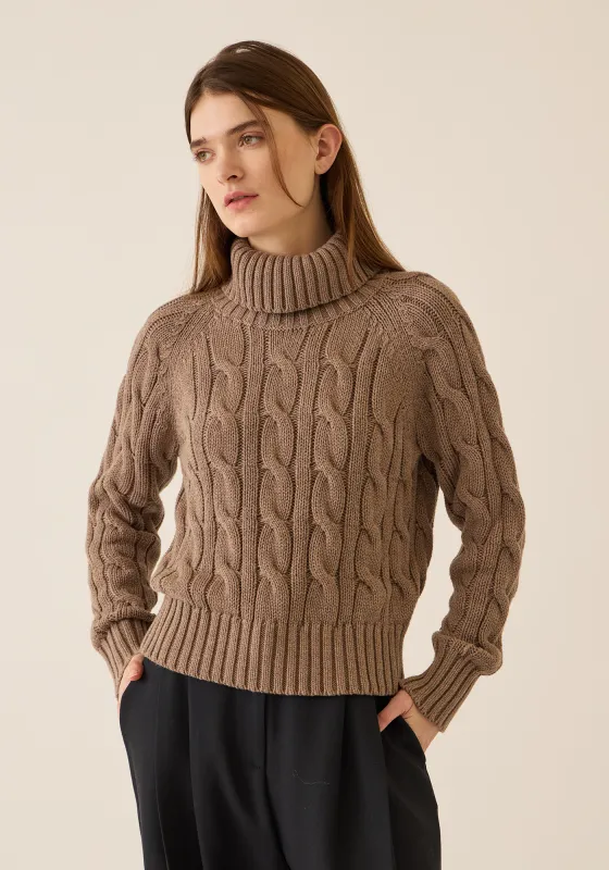 Elsie Cotton Cashmere Turtleneck Sweater sold by DEMYLEE