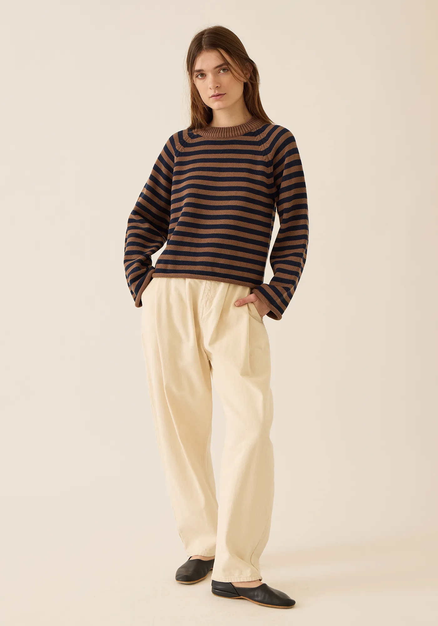 Andi Stripe Cotton Sweater sold by DEMYLEE product image thumbnail 2