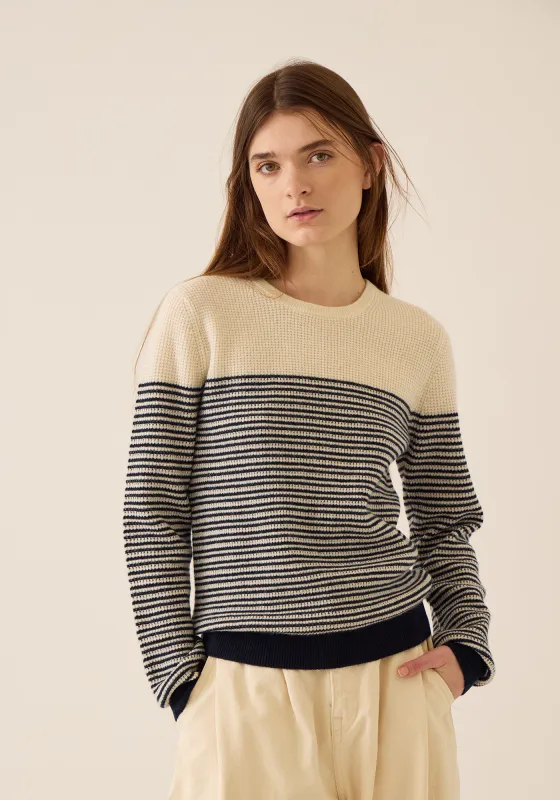 Jean Stripe Cashmere Sweater sold by DEMYLEE
