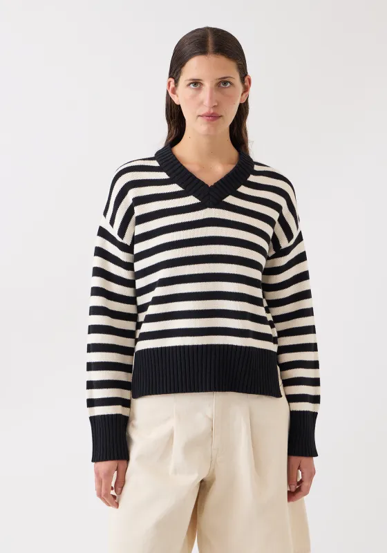 Faris Stripe Cotton Sweater sold by DEMYLEE