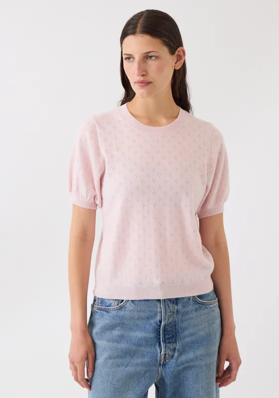 Isabel Pointelle Cashmere Top sold by DEMYLEE