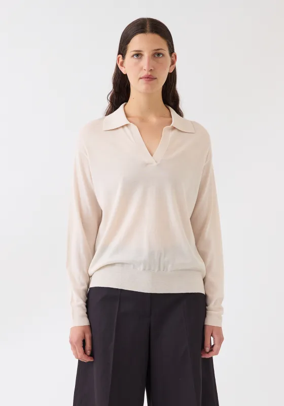 Sawyer Superfine Merino Wool Polo Sweater sold by DEMYLEE