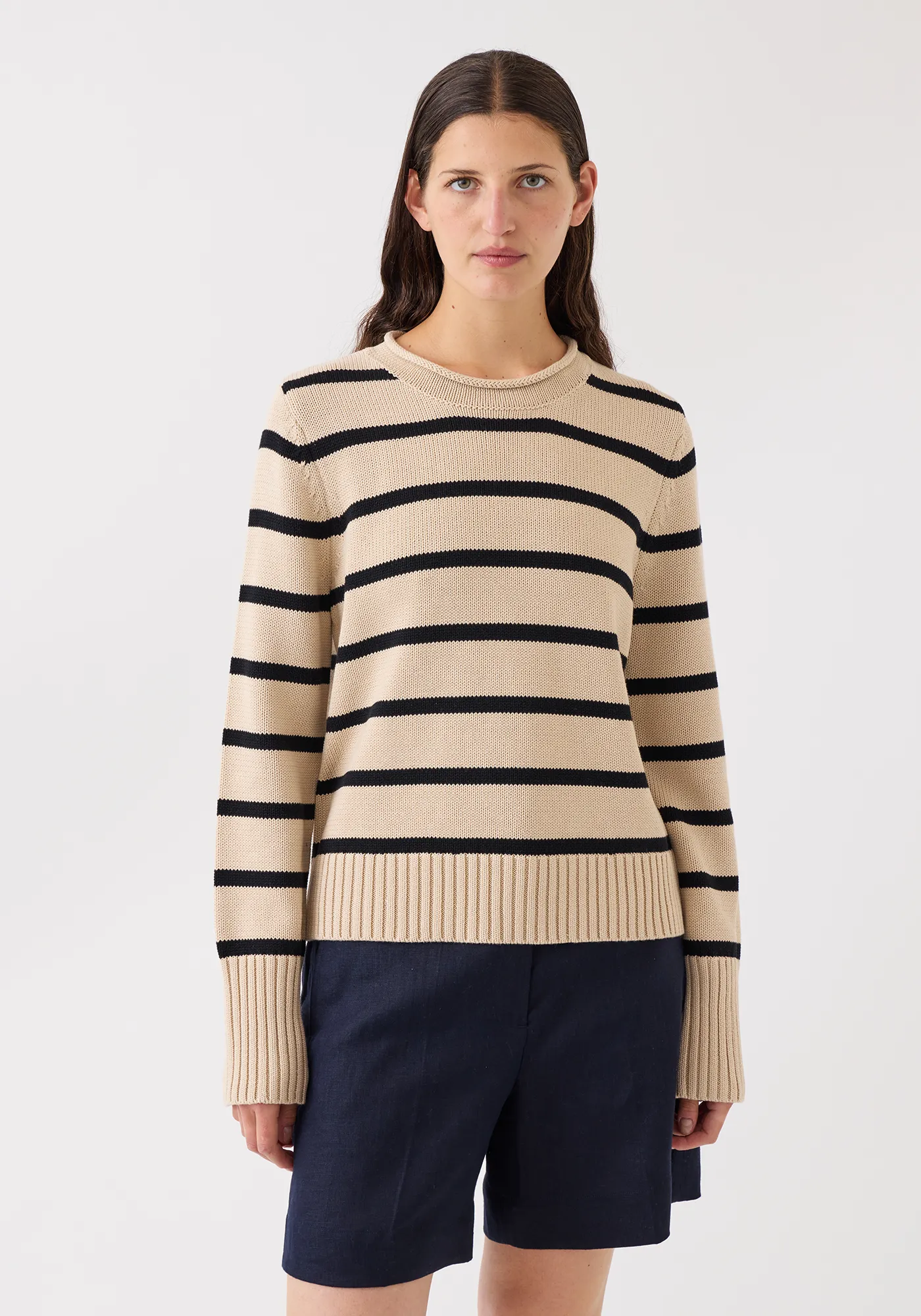 Quinn Stripe Cotton Sweater sold by DEMYLEE