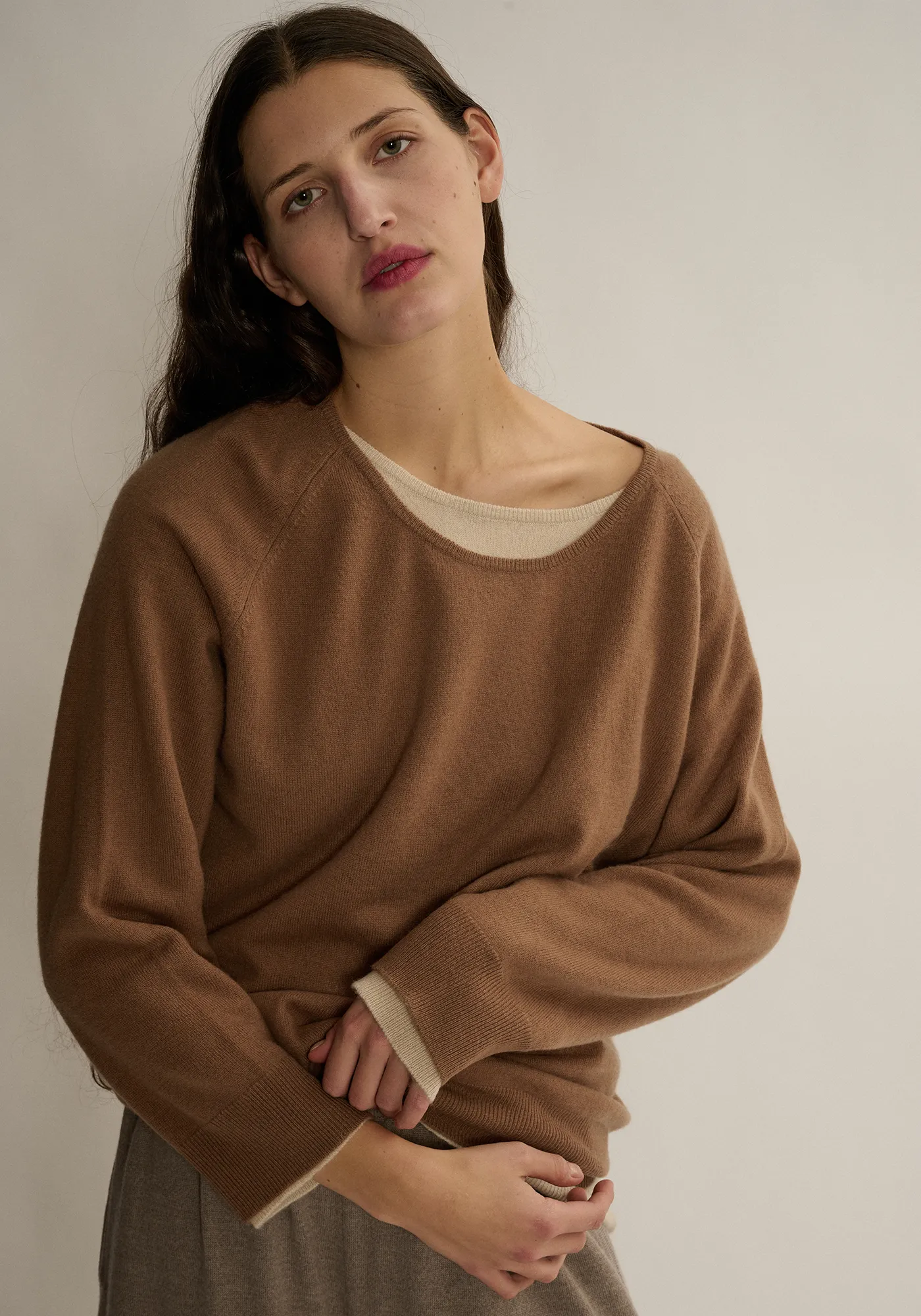 Dasey Cashmere Sweater - Almond sold by DEMYLEE product image thumbnail 3