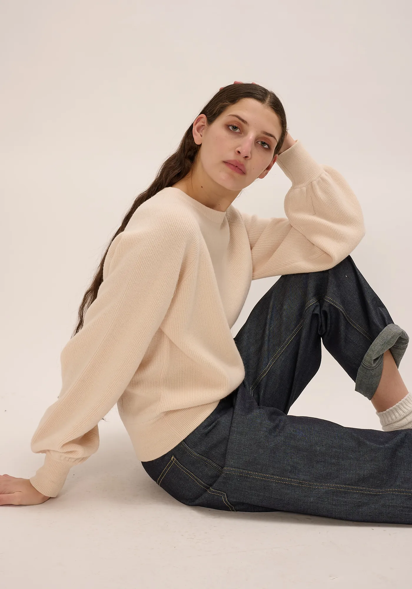 Kaius Merino Wool Sweater - Off White sold by DEMYLEE product image thumbnail 3