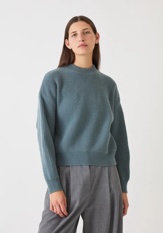 Zoro Merino Wool Sweater - Storm Blue sold by DEMYLEE