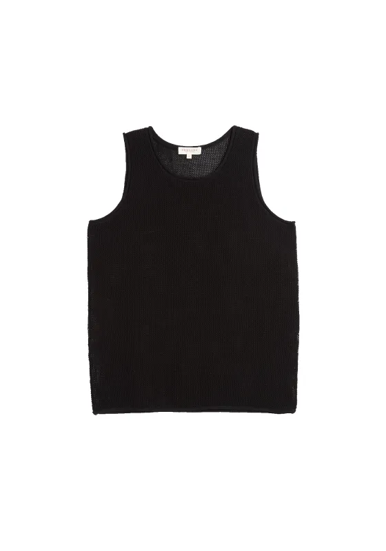 Avelyn Cotton Vest - Black sold by DEMYLEE