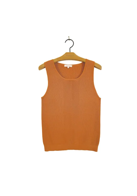 Ribbed Tank - Burnt Orange sold by DEMYLEE