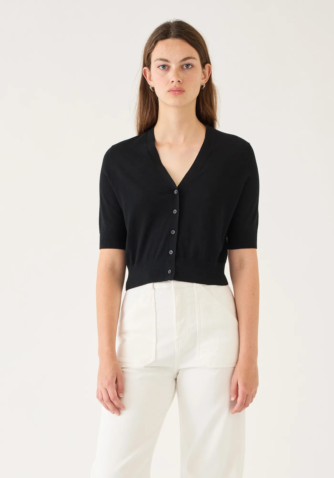 Tate Fine Cotton Stretch Cardigan sold by DEMYLEE product image thumbnail 2