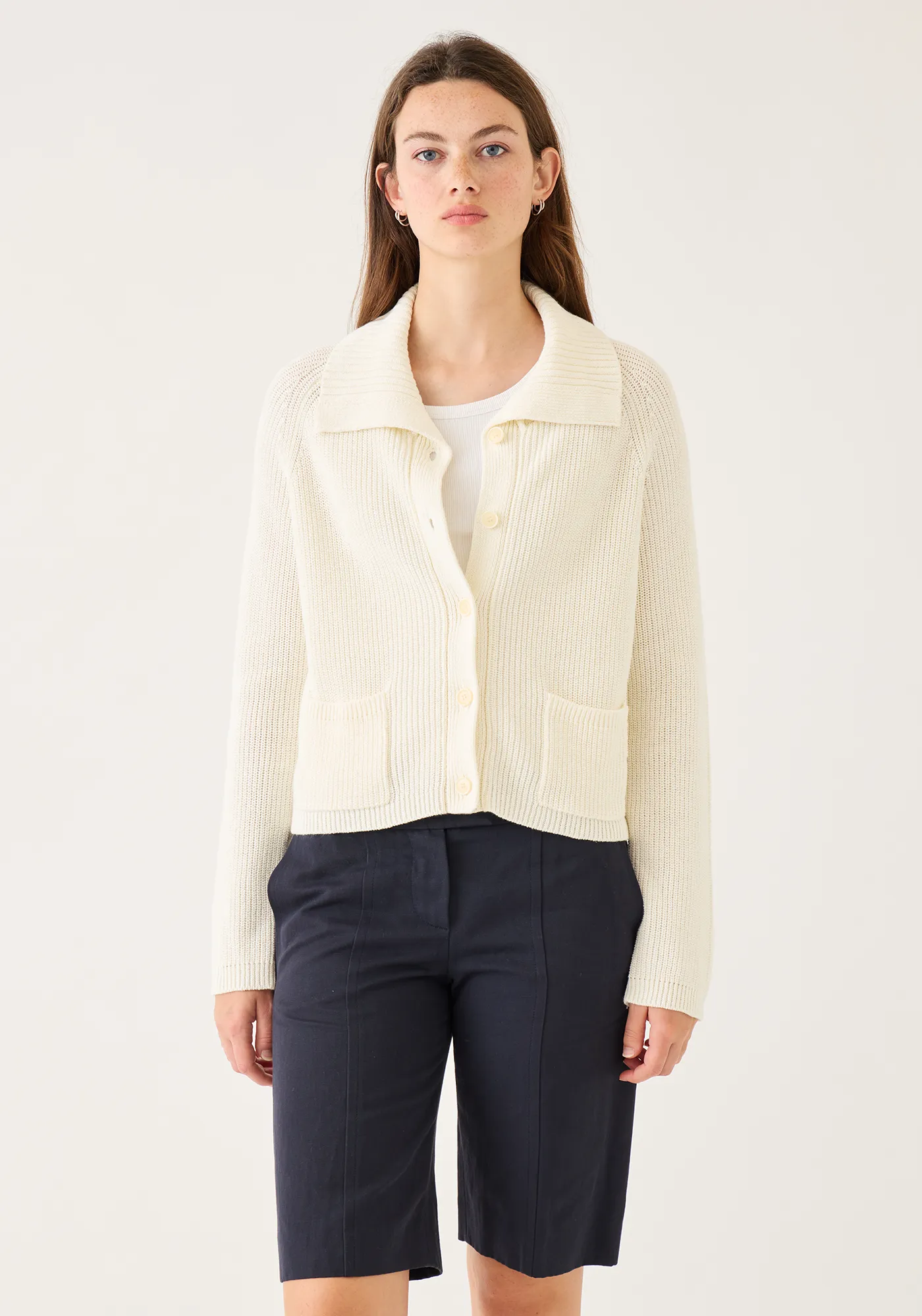 Morgan Cotton Linen Cardigan sold by DEMYLEE