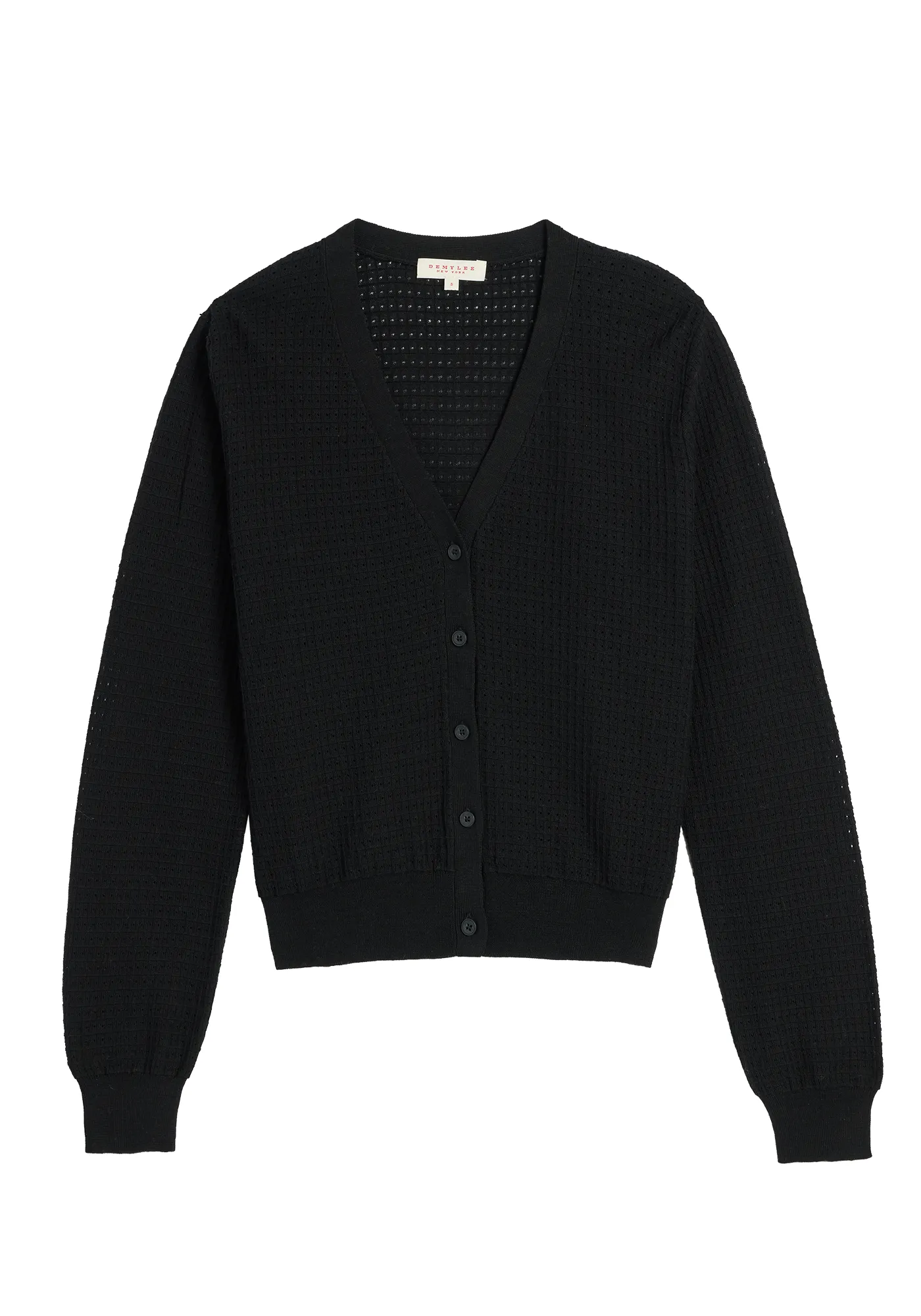 Kiki Waffle Pointelle Cotton Cardigan sold by DEMYLEE product image thumbnail 3