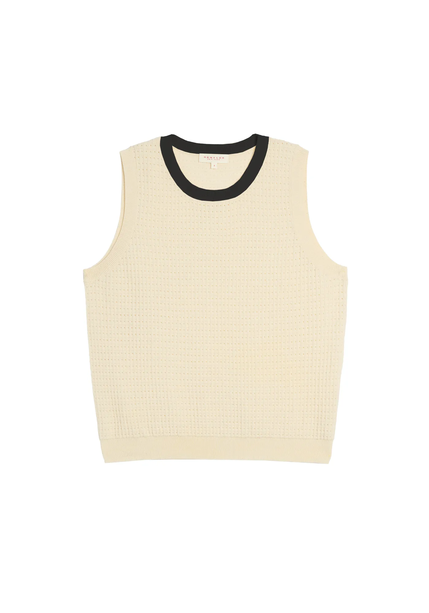 Issa Waffle Pointelle Cotton Top sold by DEMYLEE product image thumbnail 4