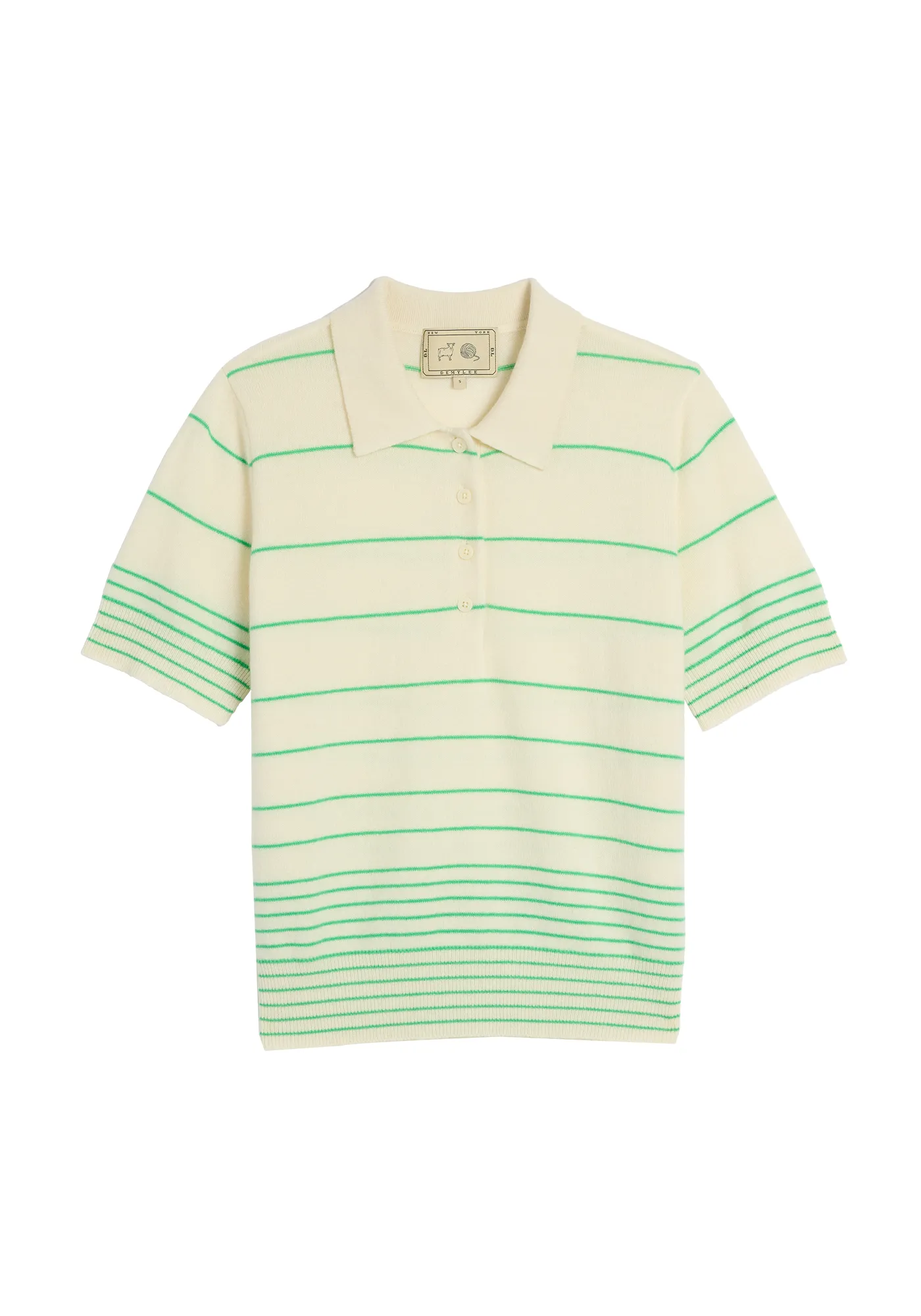 Drew Stripe Cashmere Polo sold by DEMYLEE product image thumbnail 4