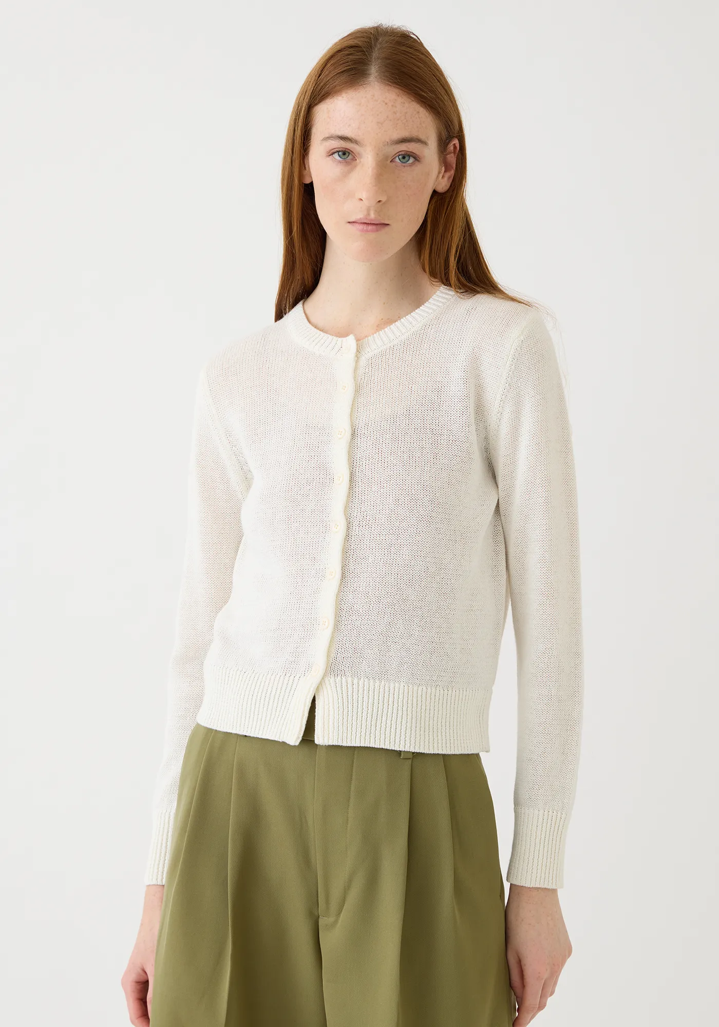 Karla Cotton Linen Cardigan sold by DEMYLEE