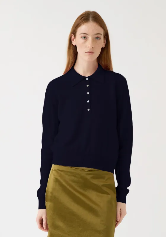 Vera Cashmere Polo Sweater made by DEMYLEE