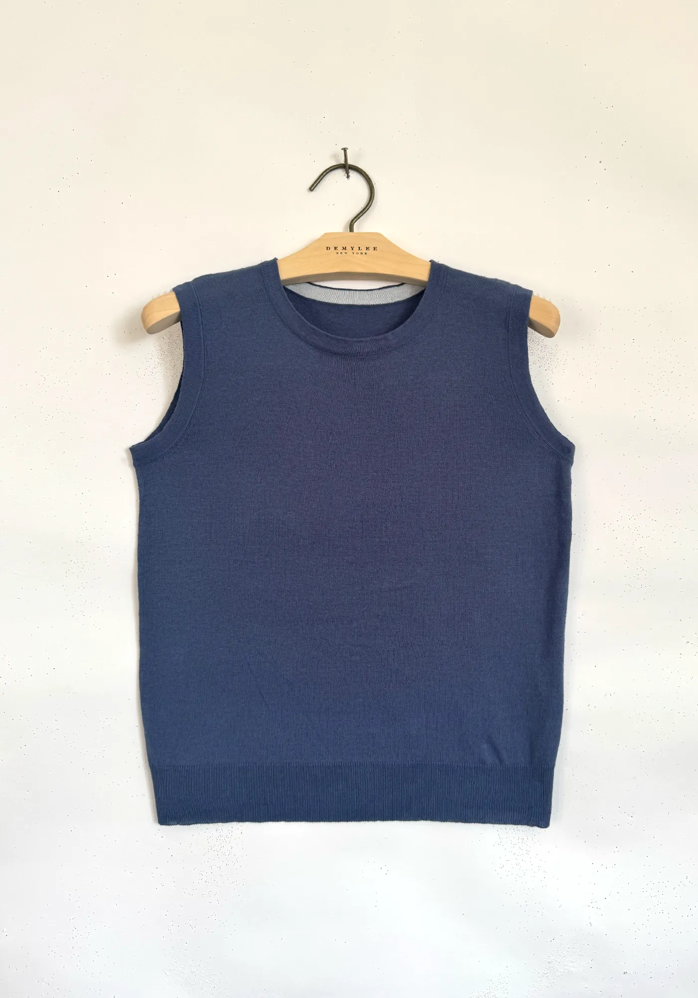Crewneck Sleeveless Top - Marble Blue sold by DEMYLEE