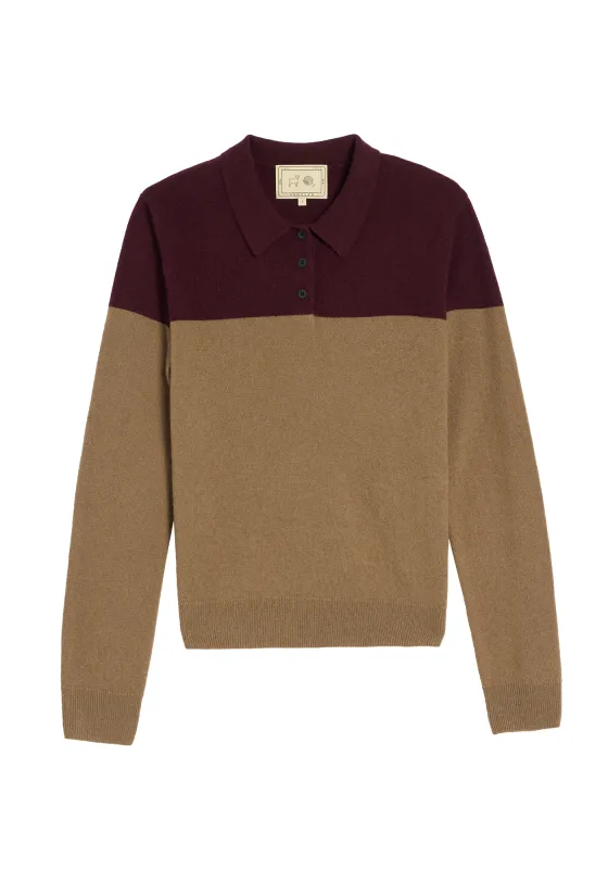 Renea Cashmere Polo Sweater made by DEMYLEE