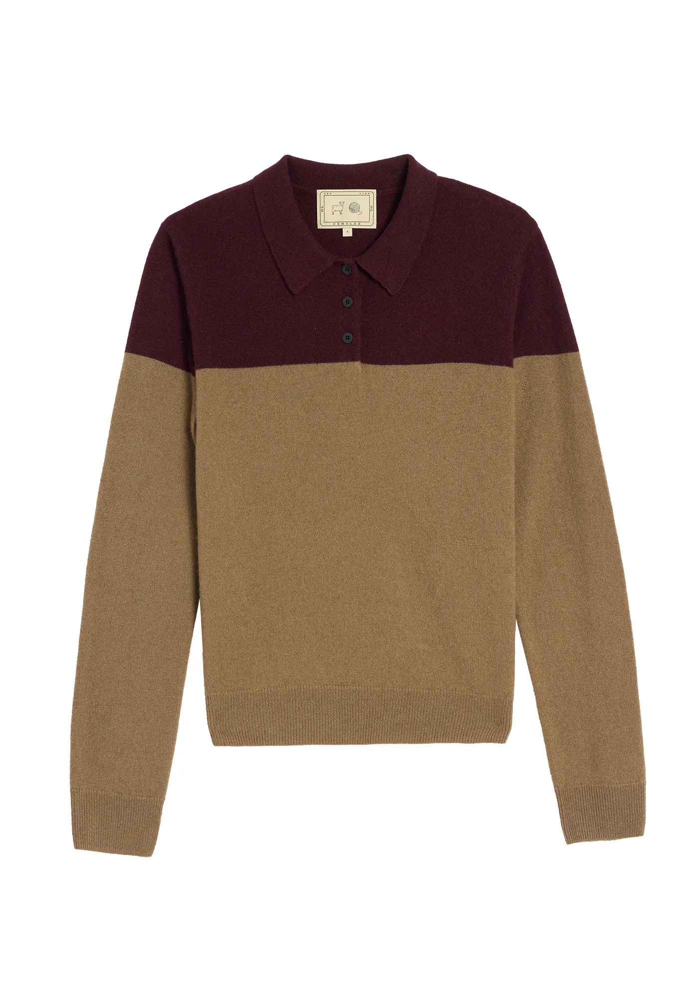 Renea Cashmere Polo Sweater sold by DEMYLEE