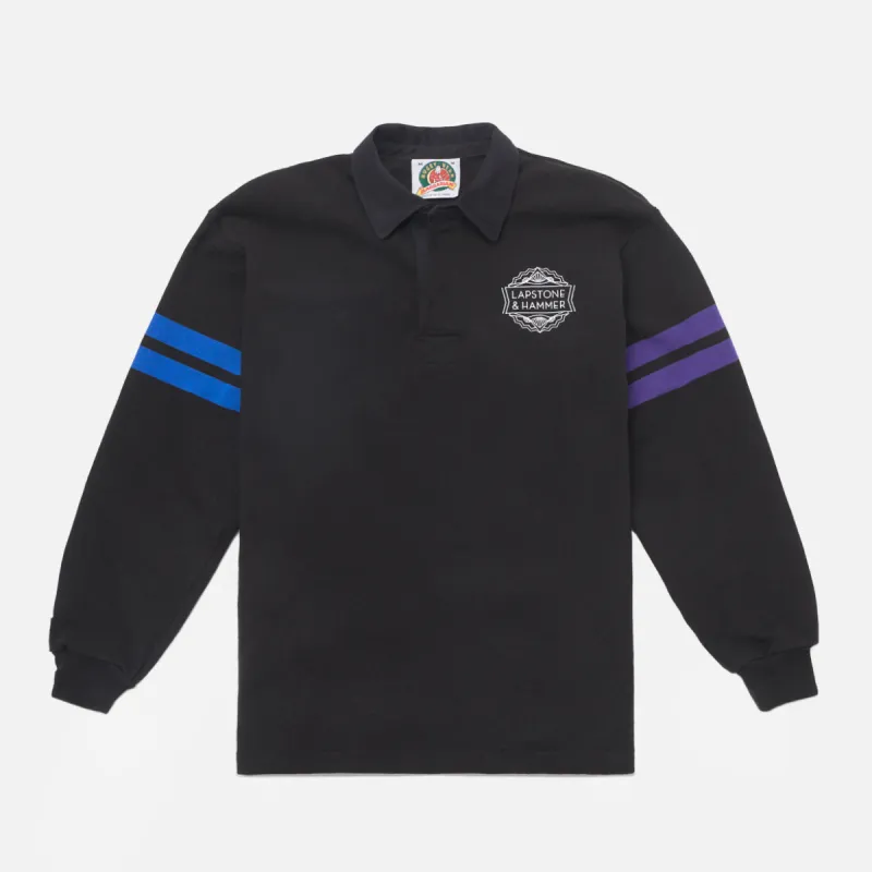 LAPSTONE FOR BARBARIAN RUGBY SHIRT - BLACK sold by Lapstone & Hammer