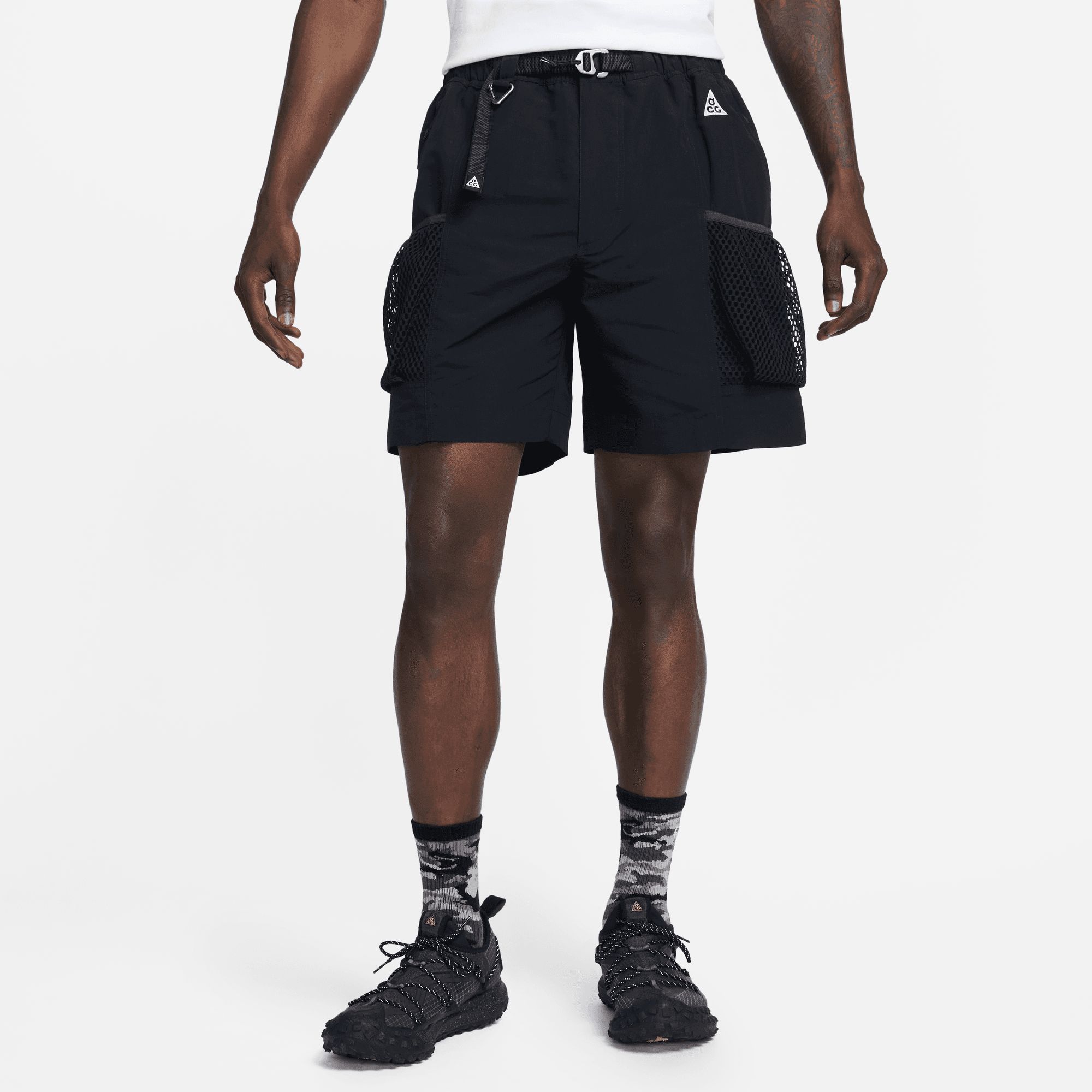 NIKE ACG CARGO 'SNOWGRASS" SHORTS - BLACK sold by Lapstone & Hammer product image thumbnail 2