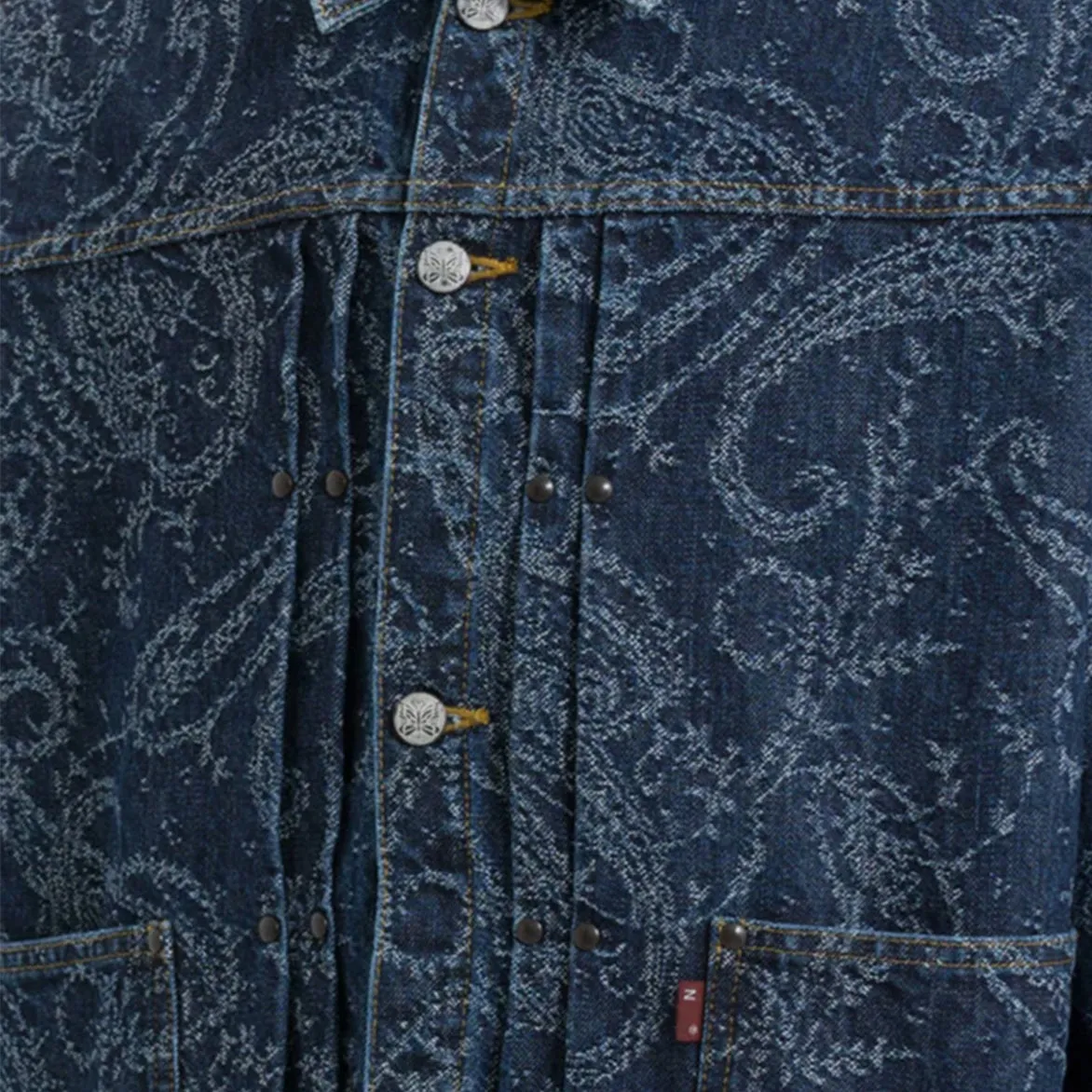 M.W. JEAN JACKET - 13OZ DENIM / PAISLEY JQ. - INDIGO sold by Lapstone & Hammer product image thumbnail 3