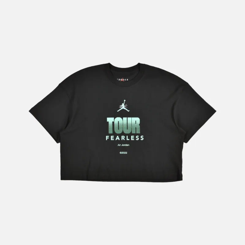 WMNS AIR JORDAN HL FEARLESS SS BOXY CREW TEE - BLACK sold by Lapstone & Hammer