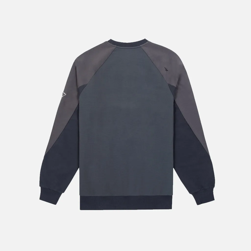 COLOR BLOCK CREWNECK - SAPPHIRE sold by Lapstone & Hammer product image thumbnail 2