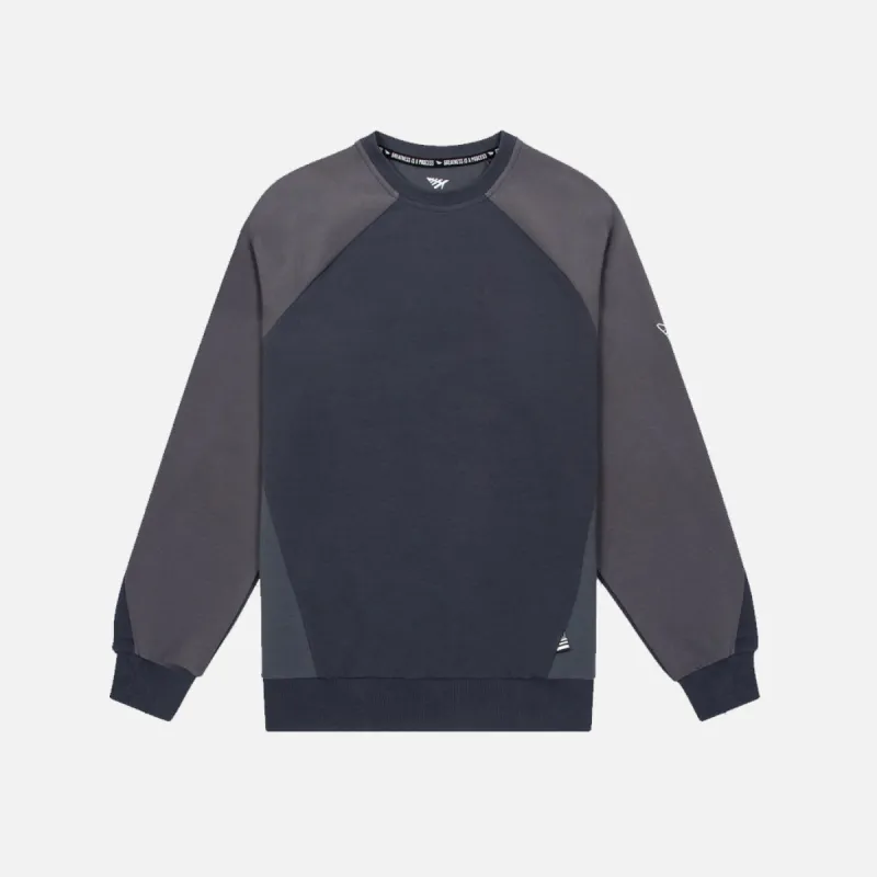COLOR BLOCK CREWNECK - SAPPHIRE sold by Lapstone & Hammer