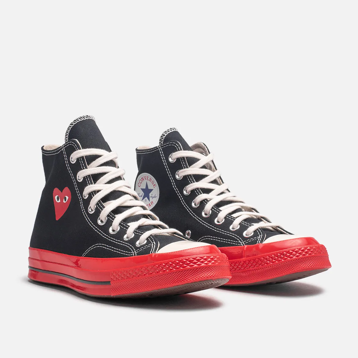 CDG PLAY X CONVERSE CHUCK 70 HIGH - BLACK / RED sold by Lapstone & Hammer product image thumbnail 2