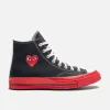 CDG PLAY X CONVERSE CHUCK 70 HIGH - BLACK / RED sold by Lapstone & Hammer