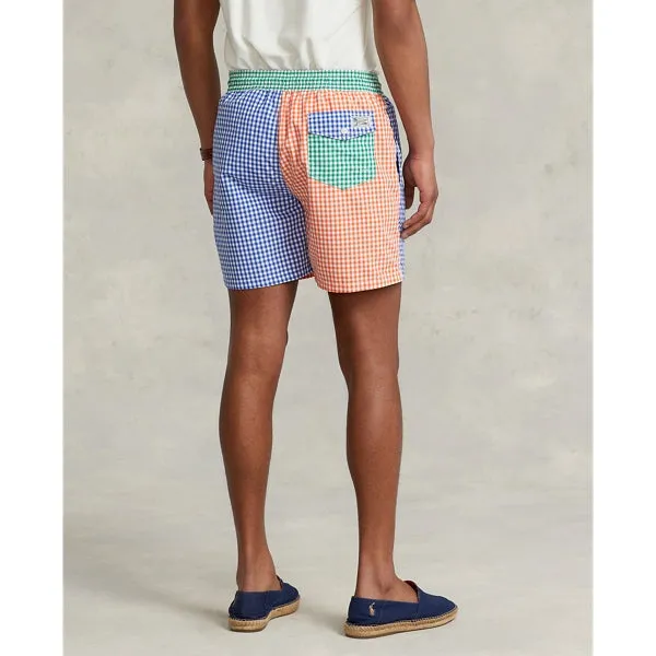 TRAVELER SWIM TRUNK - Blue / Green / Orange sold by Lapstone & Hammer product image thumbnail 3