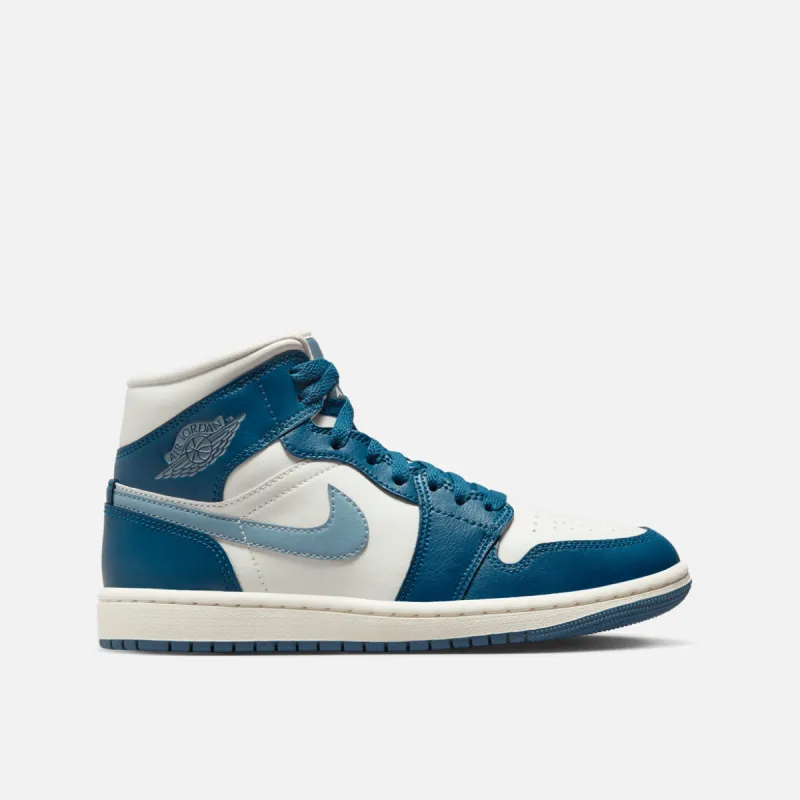 WMNS AIR JORDAN 1 MID - WHITE / FRENCH BLUE /OZONE sold by Lapstone & Hammer