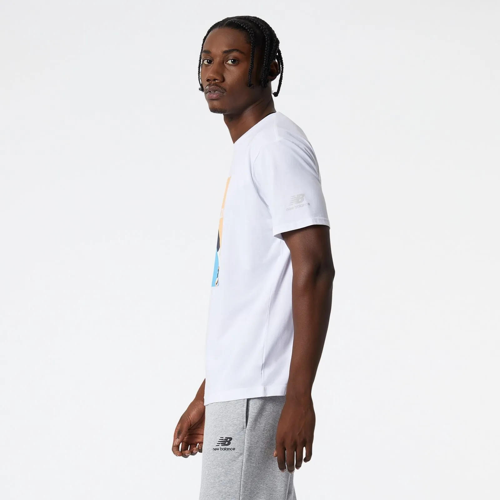 NB Essentials Celebrate Run Tee - WHITE sold by Lapstone & Hammer product image thumbnail 3