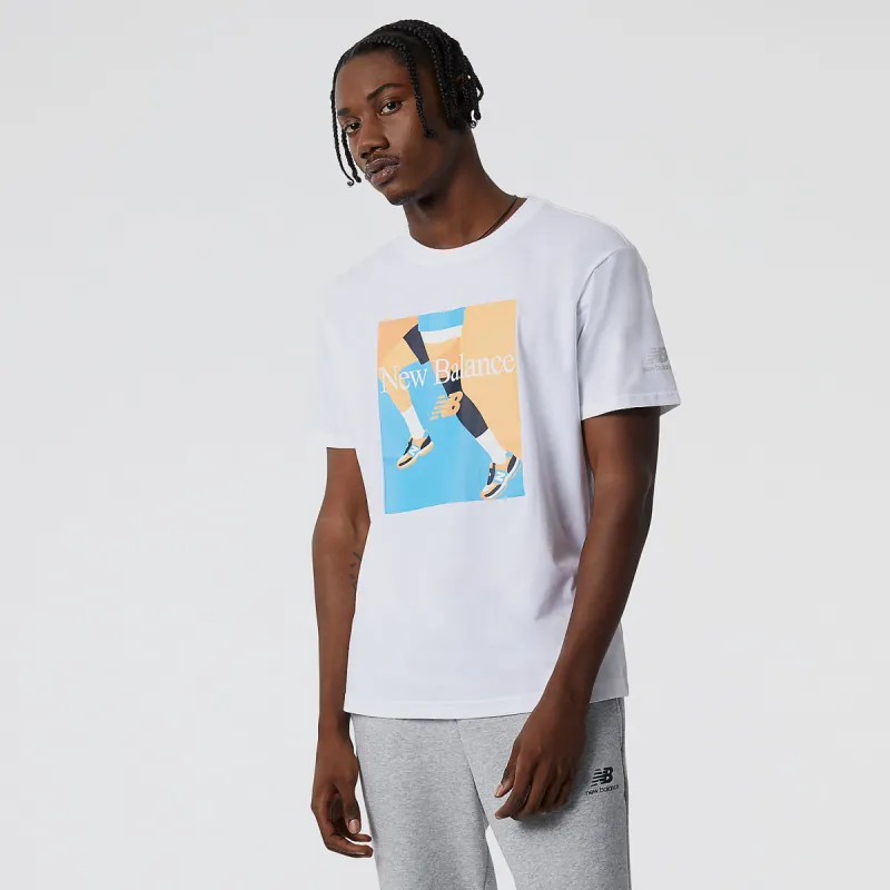 NB Essentials Celebrate Run Tee - WHITE sold by Lapstone & Hammer