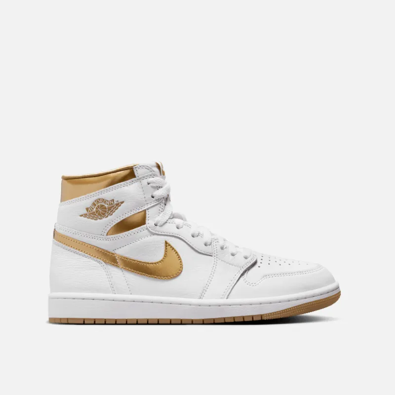 WMNS AIR JORDAN 1 RETRO HIGH OG "WHITE / GOLD" sold by Lapstone & Hammer