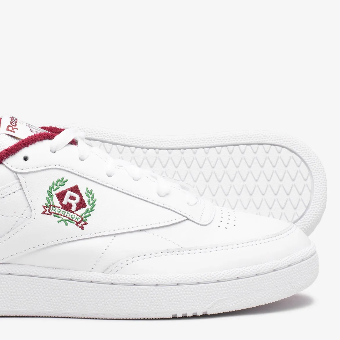 CLUB C 85 - WHITE / BURGUNDY sold by Lapstone & Hammer product image thumbnail 4