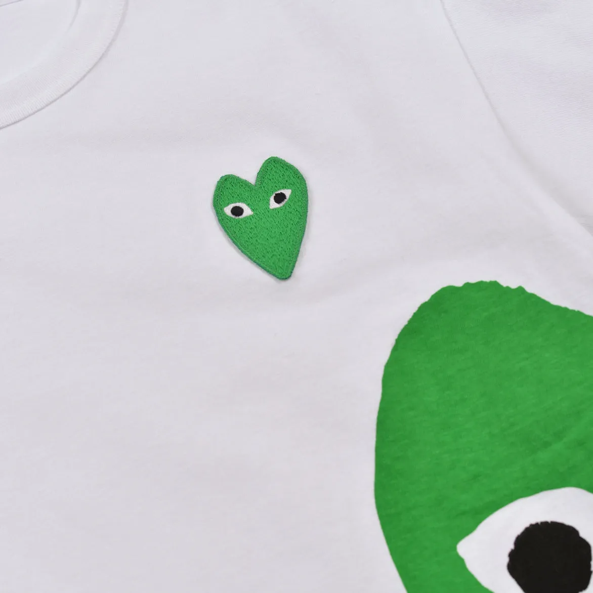 SIDE HEART TEE - WHITE / GREEN sold by Lapstone & Hammer product image thumbnail 3