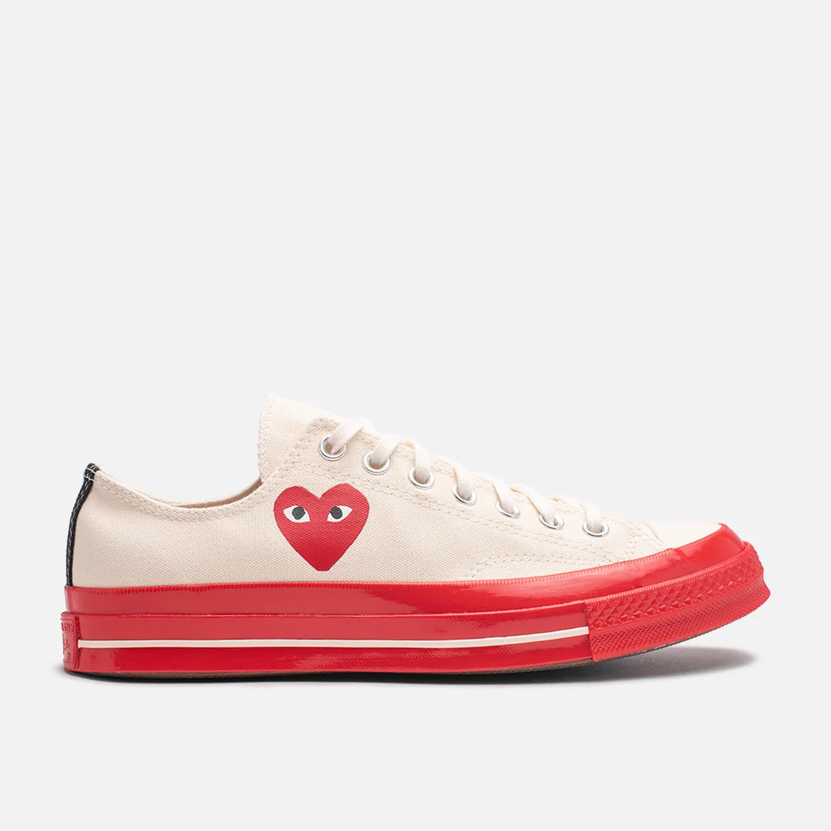 CDG PLAY X CONVERSE CHUCK 70 OX - PRISTINE / RED sold by Lapstone & Hammer