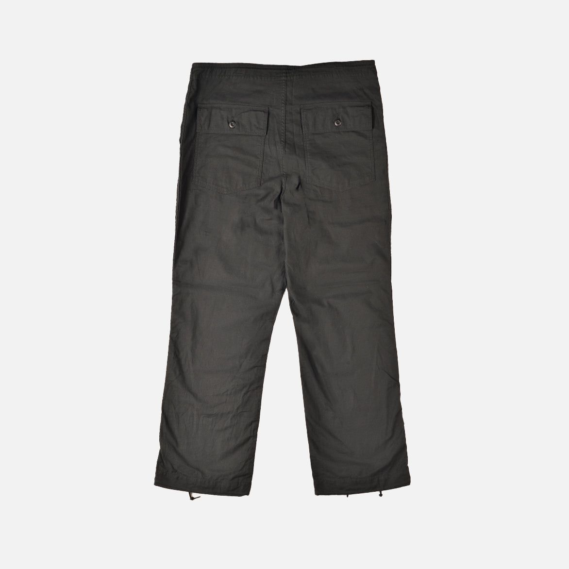 STRING FATIGUE PANT - BACK SATEEN - BLACK sold by Lapstone & Hammer product image thumbnail 2
