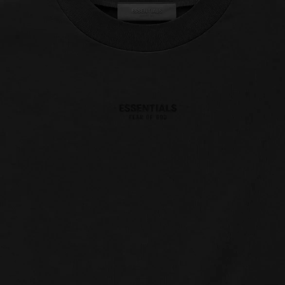 ESSENTIALS LS TEE - JET BLACK sold by Lapstone & Hammer product image thumbnail 3