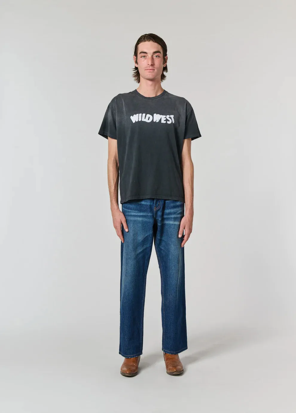 WILD WEST TEE - WASHED BLACK sold by Lapstone & Hammer product image thumbnail 2