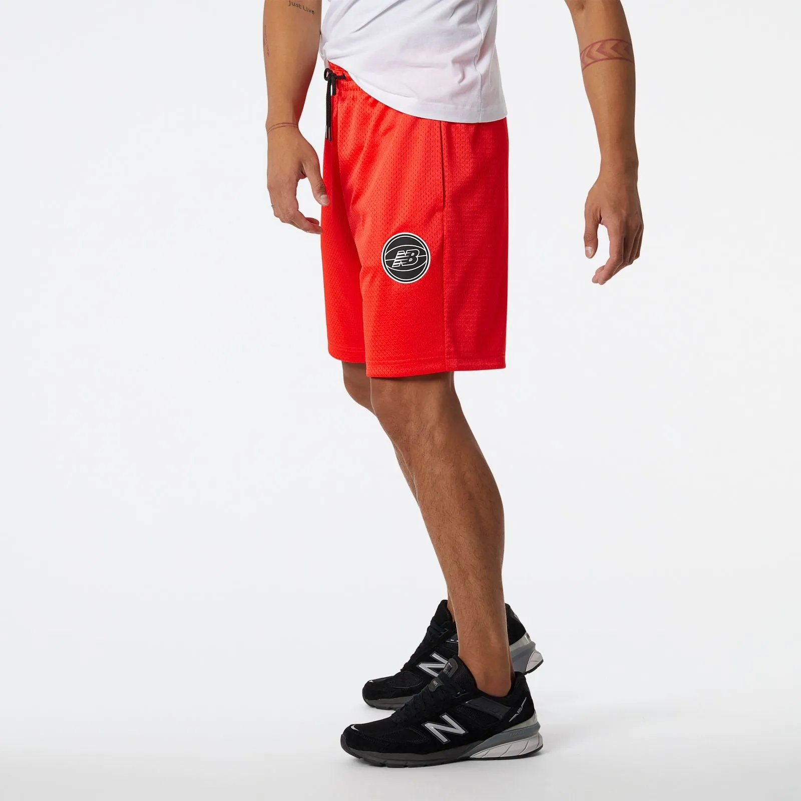 NB Essential BBall Short - energy red sold by Lapstone & Hammer product image thumbnail 2