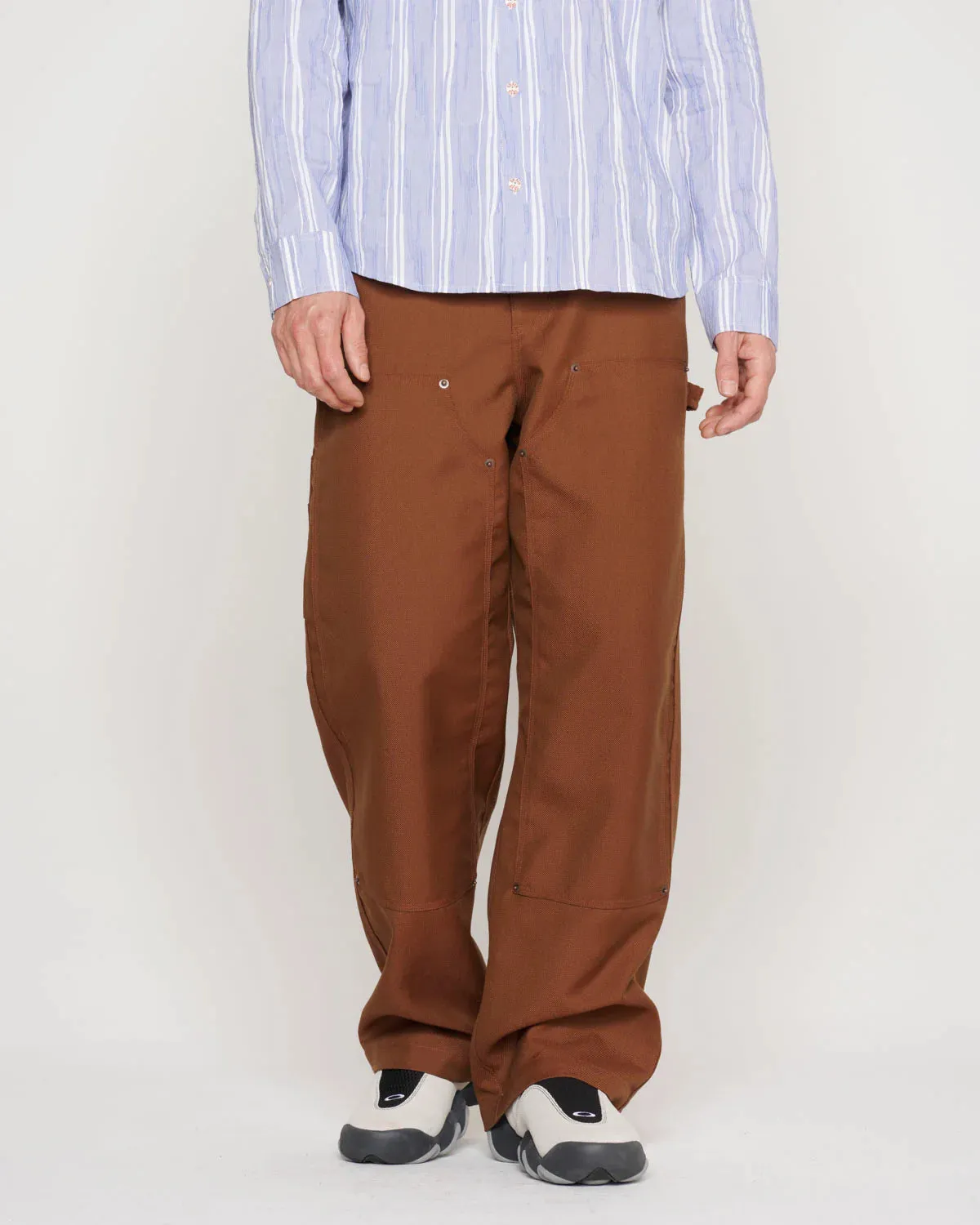 SERGE WOOL DOUBLE KNEE UTILITY PANT - BROWN sold by Lapstone & Hammer product image thumbnail 3