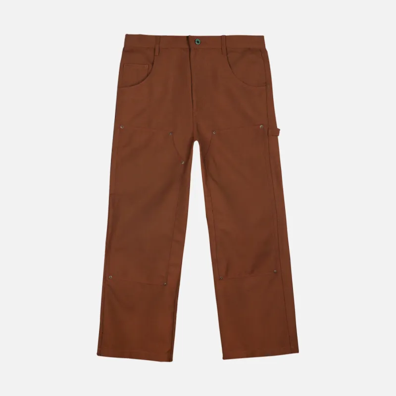 SERGE WOOL DOUBLE KNEE UTILITY PANT - BROWN sold by Lapstone & Hammer