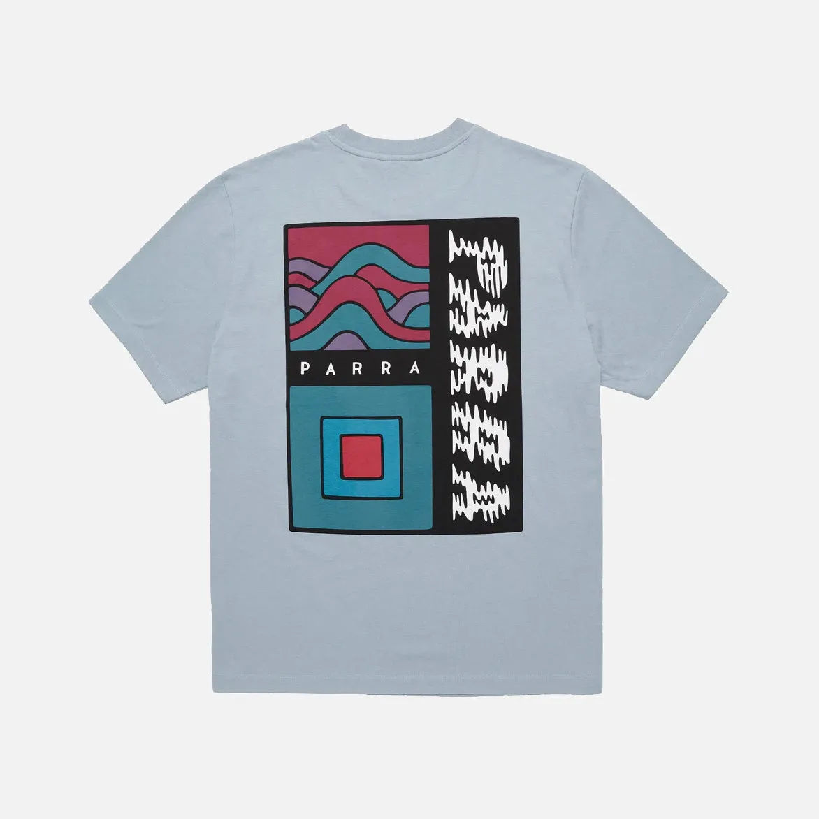 WAVE BLOCK TREMORS T-SHIRT - DUSTY BLUE sold by Lapstone & Hammer
