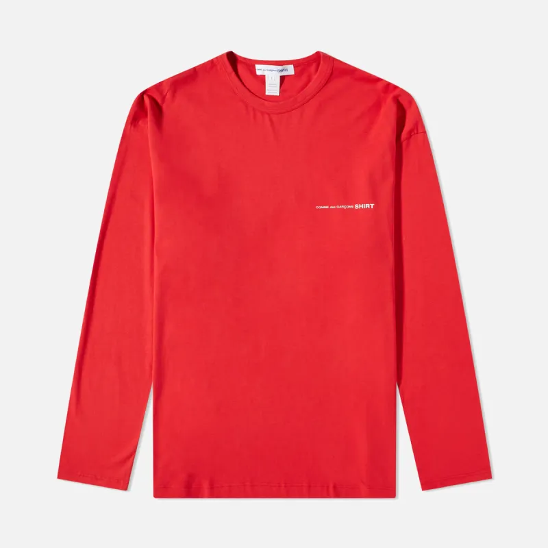 LONG SLEEVE LOGO TEE - RED sold by Lapstone & Hammer