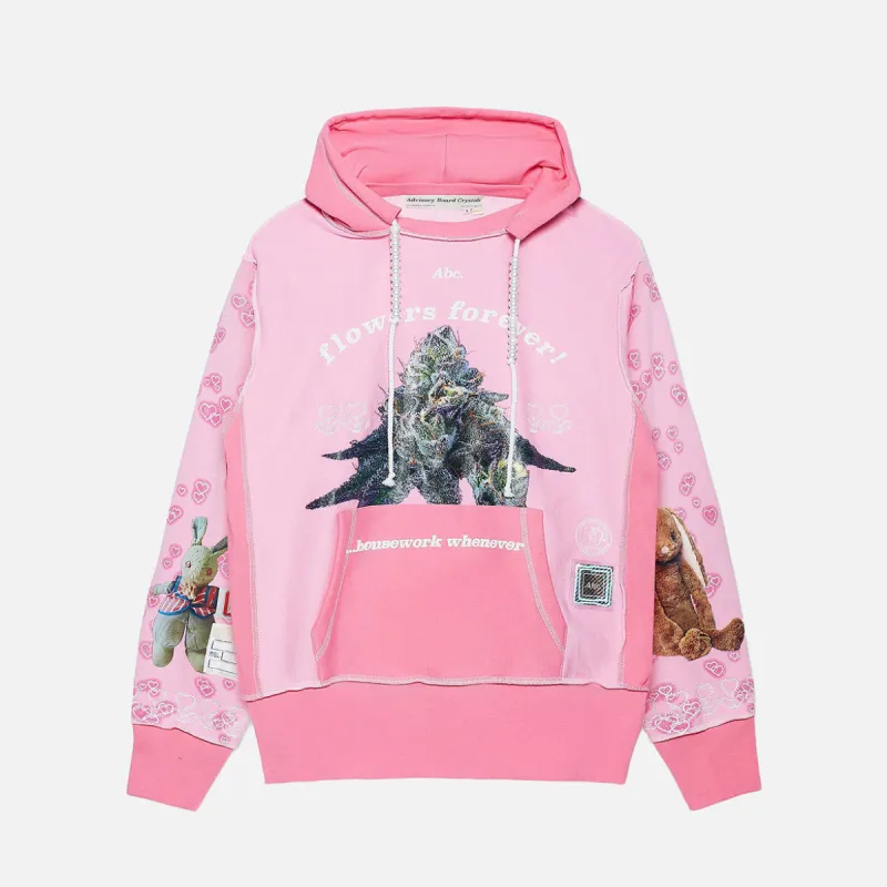 ABC. FLOWERS FOREVER HOODIE - PINK sold by Lapstone & Hammer